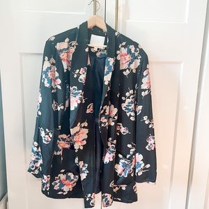 Anthropologie oversize Floral Blazer